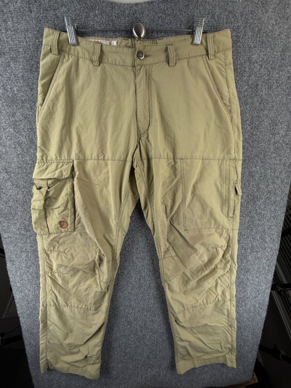 Fjallraven Karl MT Regular Low Trouser Pants Hiking Green Tan 33-34 ACTL 34X33